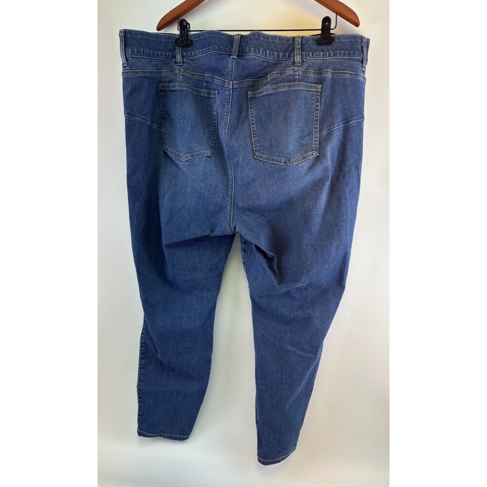 Torrid Bombshell Skinny Blue Jeans Black Denim Distressed Stretch Zip Womens 26R - Picture 4 of 15